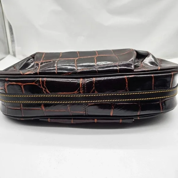 Dooney & Bourke Bag  Croco Embossed Leather  Handbag Purse J26917468 - Picture 4 of 16